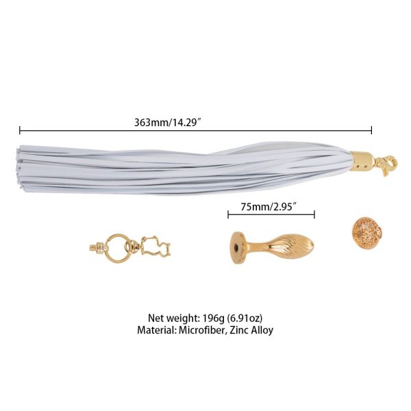 Анальная пробка с флоггером LOCKINK SEVANDA Pony-Tail Anal Pear-shape Plug