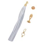 Анальная пробка с флоггером LOCKINK SEVANDA Pony-Tail Anal Pear-shape Plug