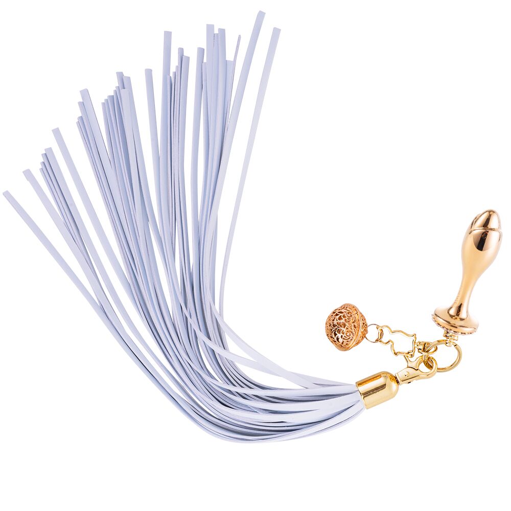 Анальная пробка с флоггером LOCKINK SEVANDA Pony-Tail Anal Rose-shape Plug