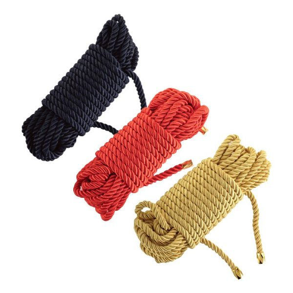 Мотузка для шибарі LOCKINK SEVANDA Shibari Pratice Rope, золотиста, 8 м, нейлон+бавовна