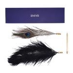 Лоскітка LOCKINK SEVANDA Natural Peacock Flirting Feather Tickler, пір’я павича та страуса