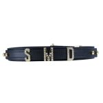 Нашийник LOCKINK Dark DIY Alphabet Collar, штучна шкіра, букви зі стразами
