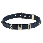 Нашийник LOCKINK Dark DIY Alphabet Collar, штучна шкіра, букви зі стразами