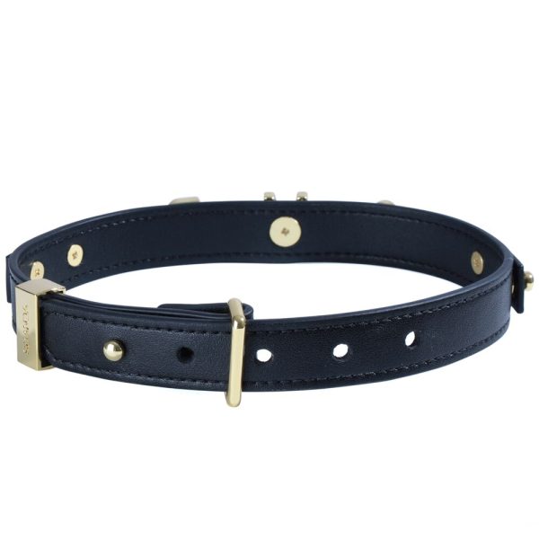 Нашийник LOCKINK Dark DIY Alphabet Collar, штучна шкіра, букви зі стразами