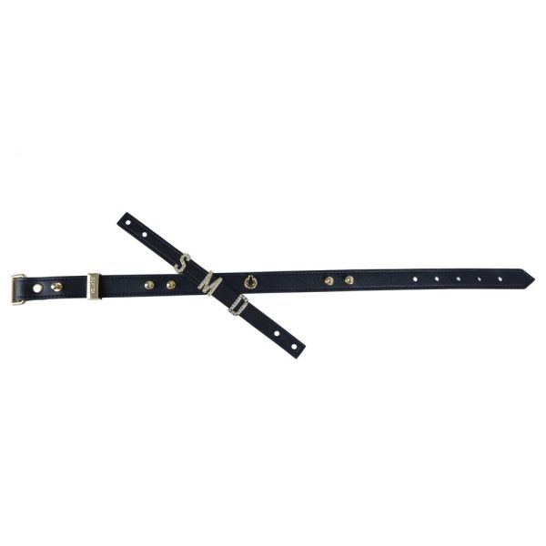 Нашийник LOCKINK Dark DIY Alphabet Collar, штучна шкіра, букви зі стразами
