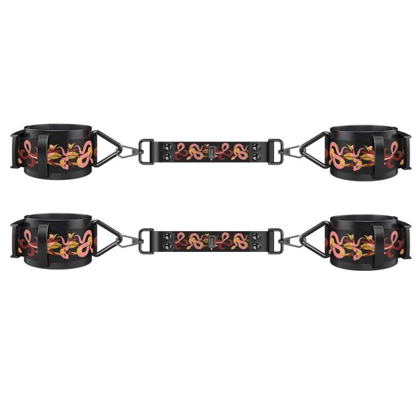 БДСМ-набір LOCKINK The Flowering Serpent Bondage Set, з малюнком у вигляді змій, 7 предметів
