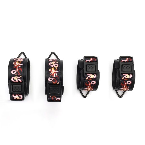 БДСМ-набір LOCKINK The Flowering Serpent Bondage Set, з малюнком у вигляді змій, 7 предметів