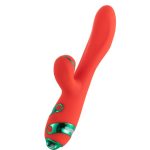 Вібратор-кролик з пульсацією та флогером LOCKINK SEVANDA Whip Vibrating Massage Wand, червоно
