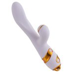 Вібратор-кролик з пульсацією та флогером LOCKINK SEVANDA Whip Vibrating Massage Wand, біло