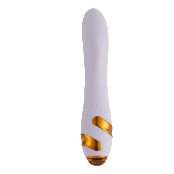 Вібратор-кролик з пульсацією та флогером LOCKINK SEVANDA Whip Vibrating Massage Wand, біло
