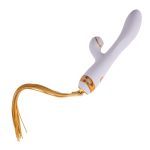 Вібратор-кролик з пульсацією та флогером LOCKINK SEVANDA Whip Vibrating Massage Wand, біло