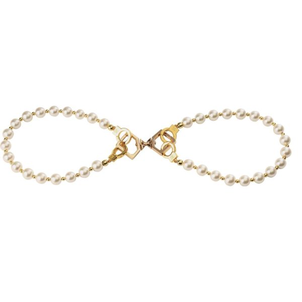 Перлинні наручники та поножі LOCKINK Pearl Handcuffs & Anklecuffs