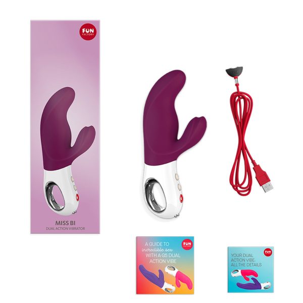 Вібратор-кролик Fun Factory MISS BI grape/ 2 незалежні мотори, діаметр 4,2 см