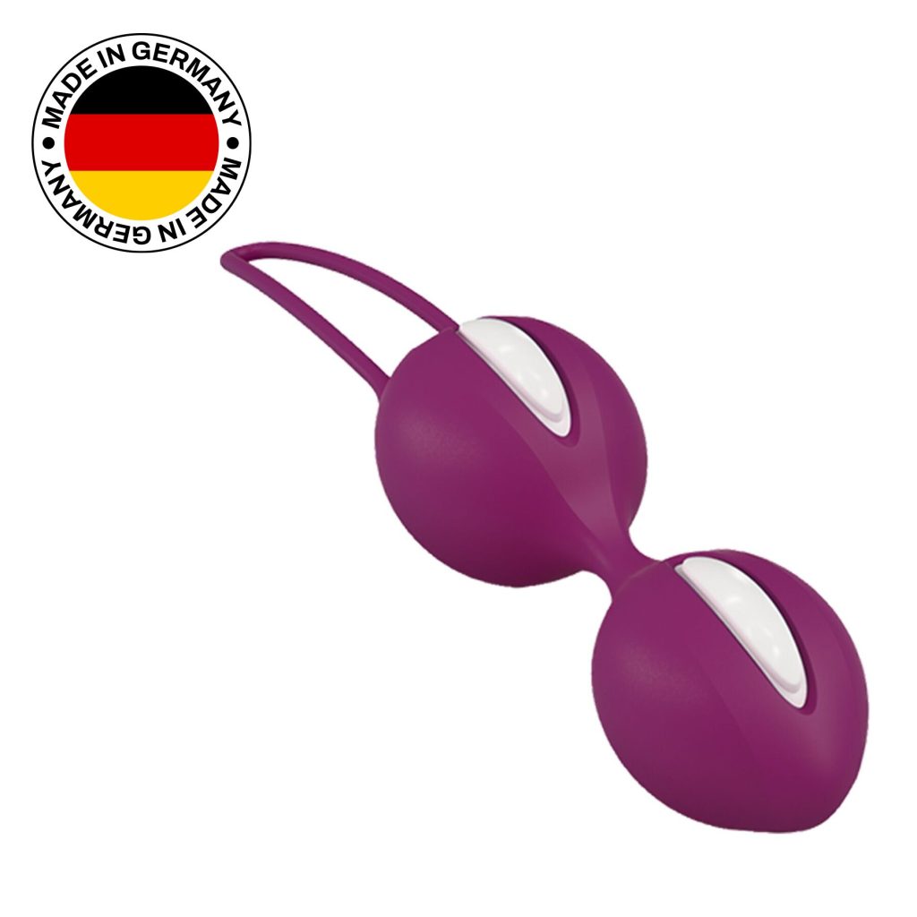 Вагинальные шарики Fun Factory SMARTBALLS DUO, бордово-белые, 2 шт, диаметр 3,2 и 3,6 см