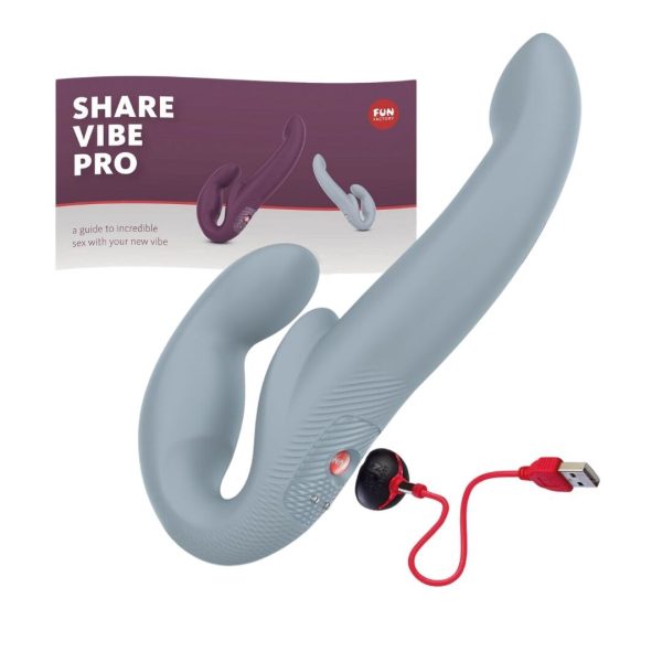 Безремневой страпон с вибрацией Fun Factory SHARE VIBE PRO cool регулируемый