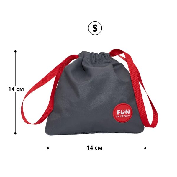 Сумка для секс-игрушек Fun Factory TOYBAG, серая, кисет, 14x14 см