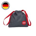 Сумка для секс-игрушек Fun Factory TOYBAG, серая, кисет, 14x14 см