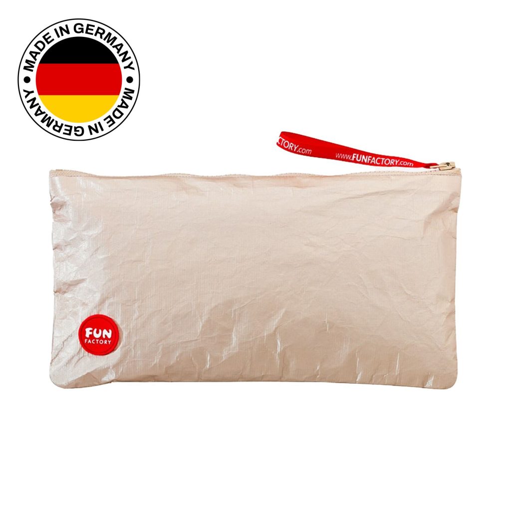 Сумка для секс-игрушек Fun Factory TOYBAG золотистая, на молнии, 25x12 см