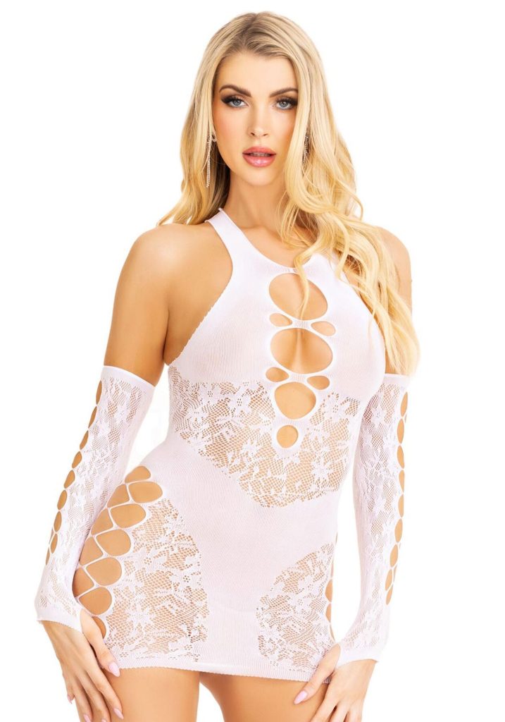 Мінісукня Leg Avenue Mini dress and matching gloves
