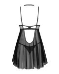 Бебі-дол Obsessive Donarella babydoll & thong, мереживний ліф, чокер та стрінги в комплекті