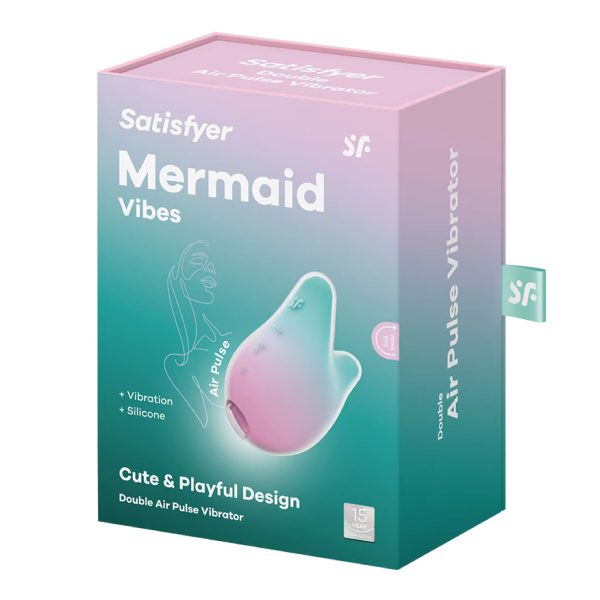 Вакуумний кліторальний стимулятор з вібрацією Satisfyer Mermaid Vibes Mint/ 2 мотори