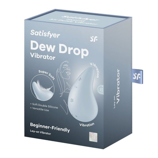 Вібратор для зовнішньої стимуляції Satisfyer Dew Drop 2 мотори, 12 режимів, м’який корпус