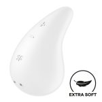 Вібратор для зовнішньої стимуляції Satisfyer Dew Drop 2 мотори, 12 режимів, м’який корпус
