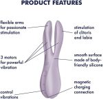 Клиторальный вибратор Satisfyer Threesome 2 3 гибких пальчика, 3 мотора