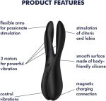 Кліторальний вібратор Satisfyer Threesome 2 3 гнучкі пальчики, 3 мотори