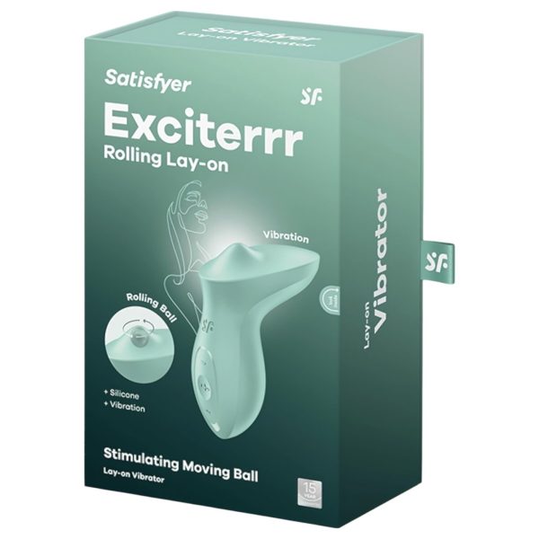 Вібратор для клітора з перлинною стимуляцією Satisfyer Exciterrr Mint, 2 незалежні мотори