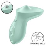 Вібратор для клітора з перлинною стимуляцією Satisfyer Exciterrr Mint, 2 незалежні мотори