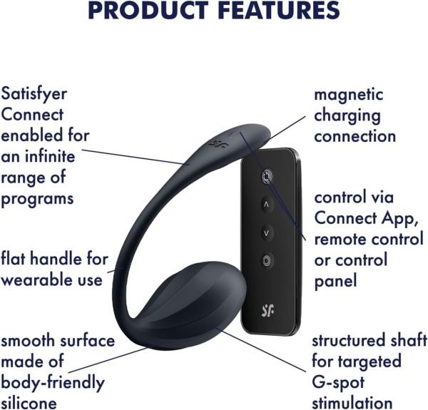 Смарт-віброяйце Satisfyer Ribbed Petal Connect App керування зі смартфона, пульт ДК