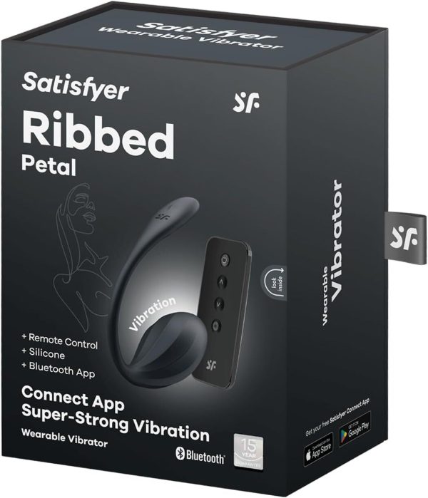 Смарт-віброяйце Satisfyer Ribbed Petal Connect App керування зі смартфона, пульт ДК