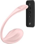 Смарт-виброяйцо Satisfyer Ribbed Petal Connect App Rose, управление со смартфона, пульт ДУ