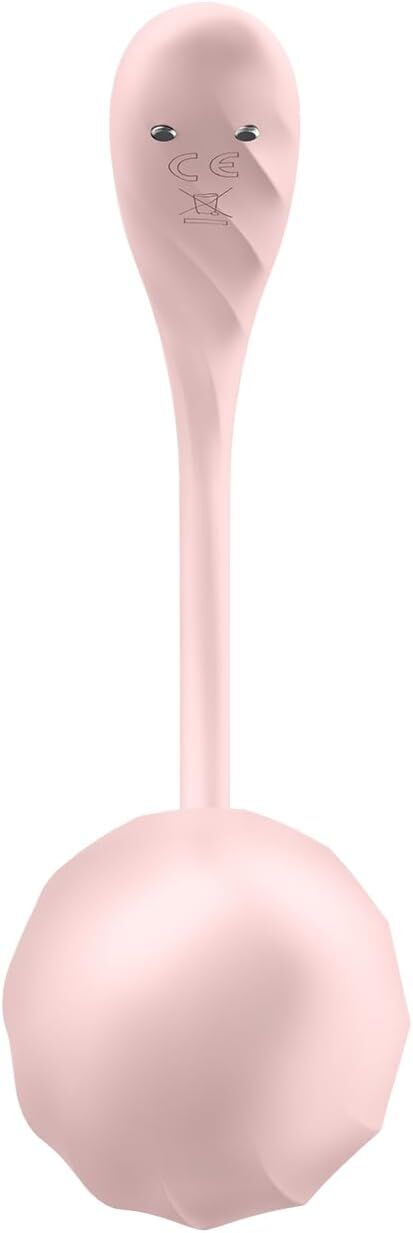 Смарт-виброяйцо Satisfyer Ribbed Petal Connect App Rose, управление со смартфона, пульт ДУ