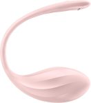 Смарт-виброяйцо Satisfyer Ribbed Petal Connect App Rose, управление со смартфона, пульт ДУ