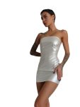Мінісукня D&A, nylon-lycra відкриті плечі з блискавкою на всю довжину