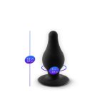Анальная пробка SilexD Model 2, size черная, двухслойная, с эффектом памяти, диаметр 4 см