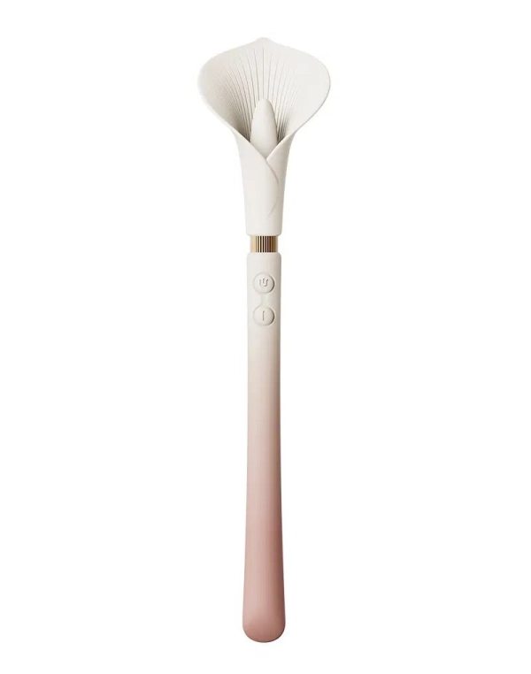 Розкішний вібромасажер Zalo – Calla Blossom двосторонній, 2 мотори