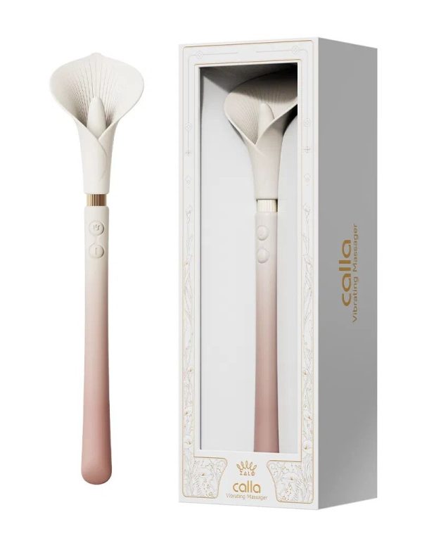Розкішний вібромасажер Zalo – Calla Blossom двосторонній, 2 мотори