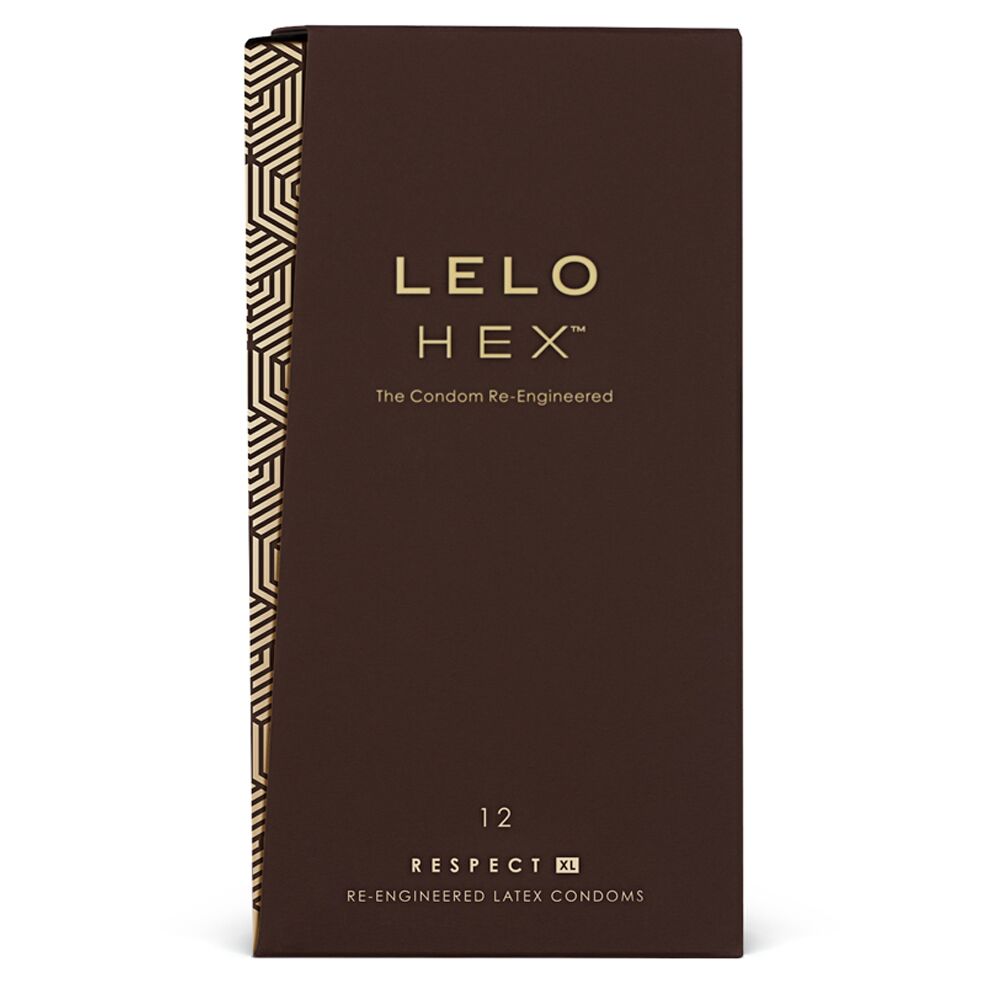 Презервативы LELO HEX Condoms Respect 12 Pack, тонкие и суперпрочные, увеличенный размер