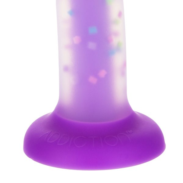 Светящийся в темноте фаллоимитатор ADDICTION Rave 8″ Glow in the Dark Dildo Confetti 20,3 см
