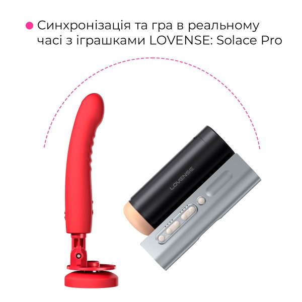 Смарт-мини секс-машина Lovense Mission 2 Vibrating suction cup dildo, 6500 вибраций/мин, Touch Sense