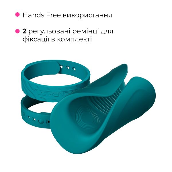 Смарт-вибромастурбатор для головки члена Lovense Gush 2, осциллирующая площадка, ремни для фиксации