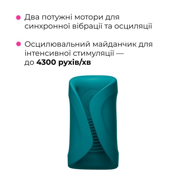 Смарт-вибромастурбатор для головки члена Lovense Gush 2, осциллирующая площадка, ремни для фиксации
