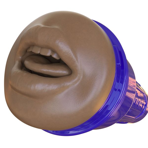 Мастурбатор-ротик Fleshlight Boost Blow Medium Dark Flesh, плавающие кольца Turbo Tech