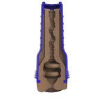 Мастурбатор-попка Fleshlight Boost Blast Female Medium Dark Flesh, плавающие кольца Turbo Tech