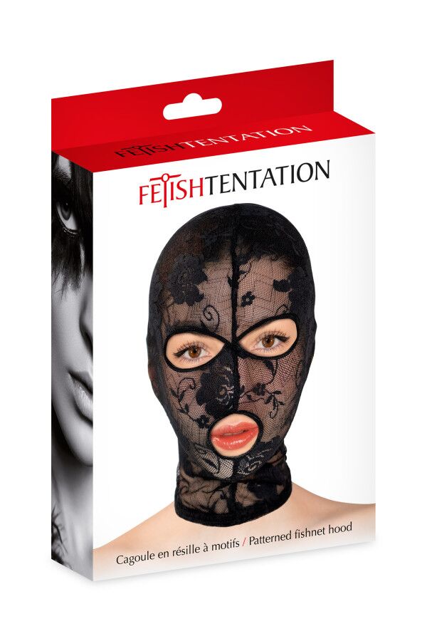 Капюшон Fetish Tentation Patterned Fishnet Hood, ажурна сітка