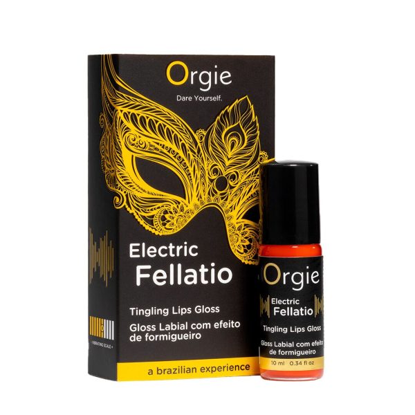 Виброблеск для губ Orgie Electric Fellatio Lips Gloss Tutti-frutti 10 мл, с эффектом покалывания