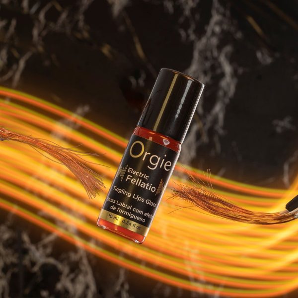 Виброблеск для губ Orgie Electric Fellatio Lips Gloss Tutti-frutti 10 мл, с эффектом покалывания